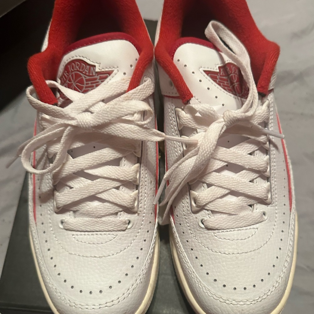 Jordan White and Red Men's Sneakers